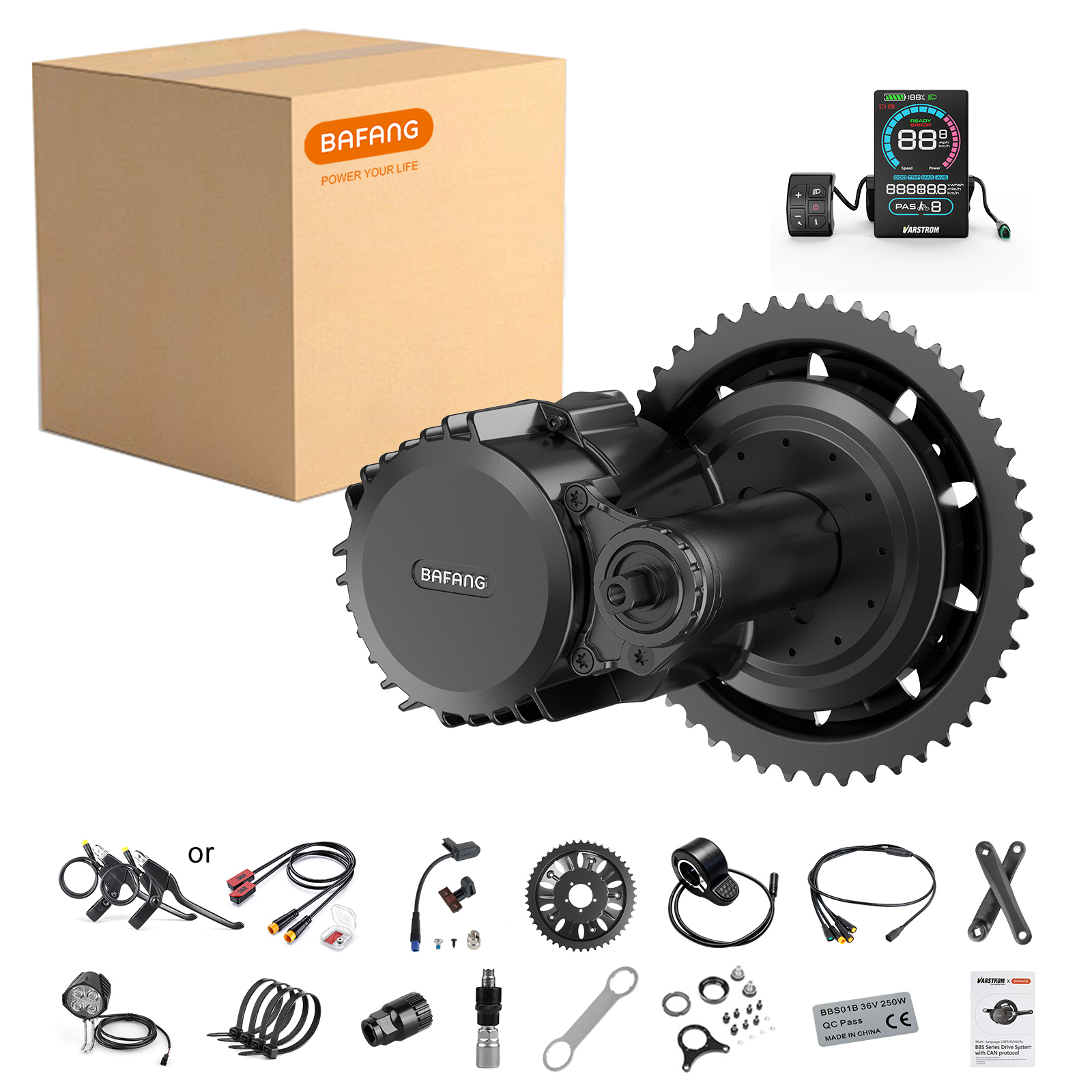 Side Hung Mid Drive Motor Kit - Bafang 48V 52V 1000W CAN Motor