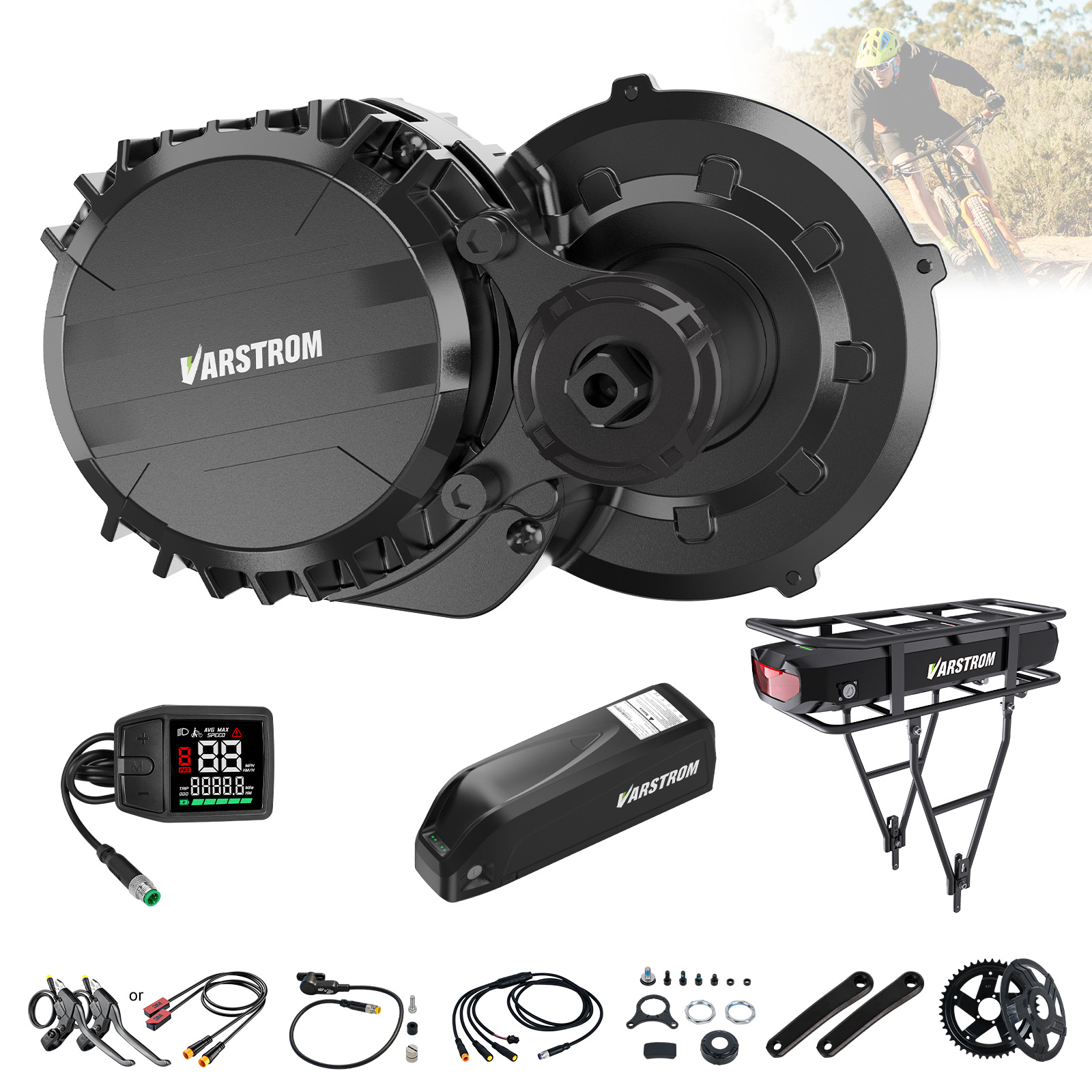 Side Hung Mid Drive Motor Kit - Varstrom 750W Mittelmotor-Kit mit Drehmomentsensor VSM01