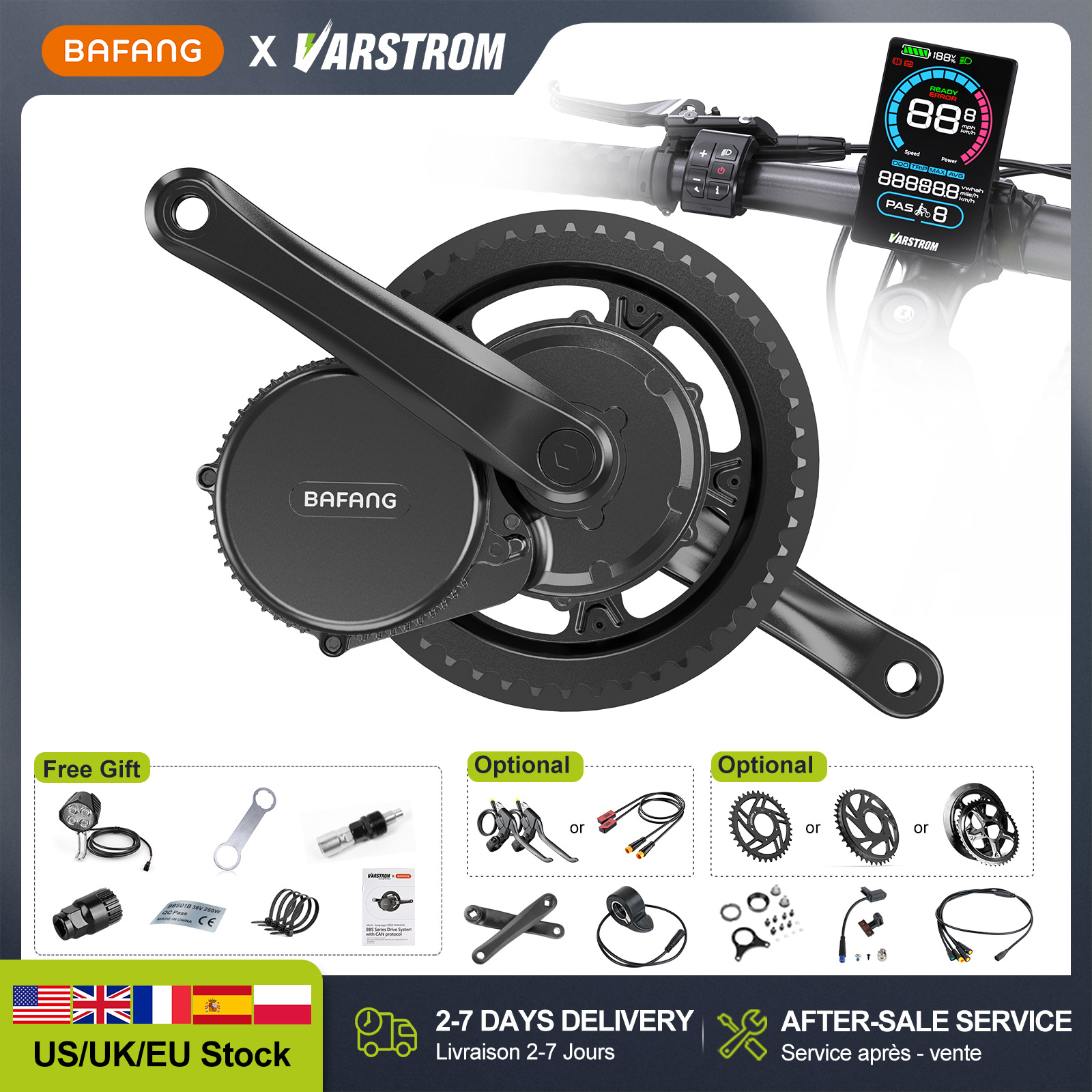 [US-Lager] BAFANG 48V 500W 750 – Side Hung Mid Drive Motor Kit Bewertung und Preis