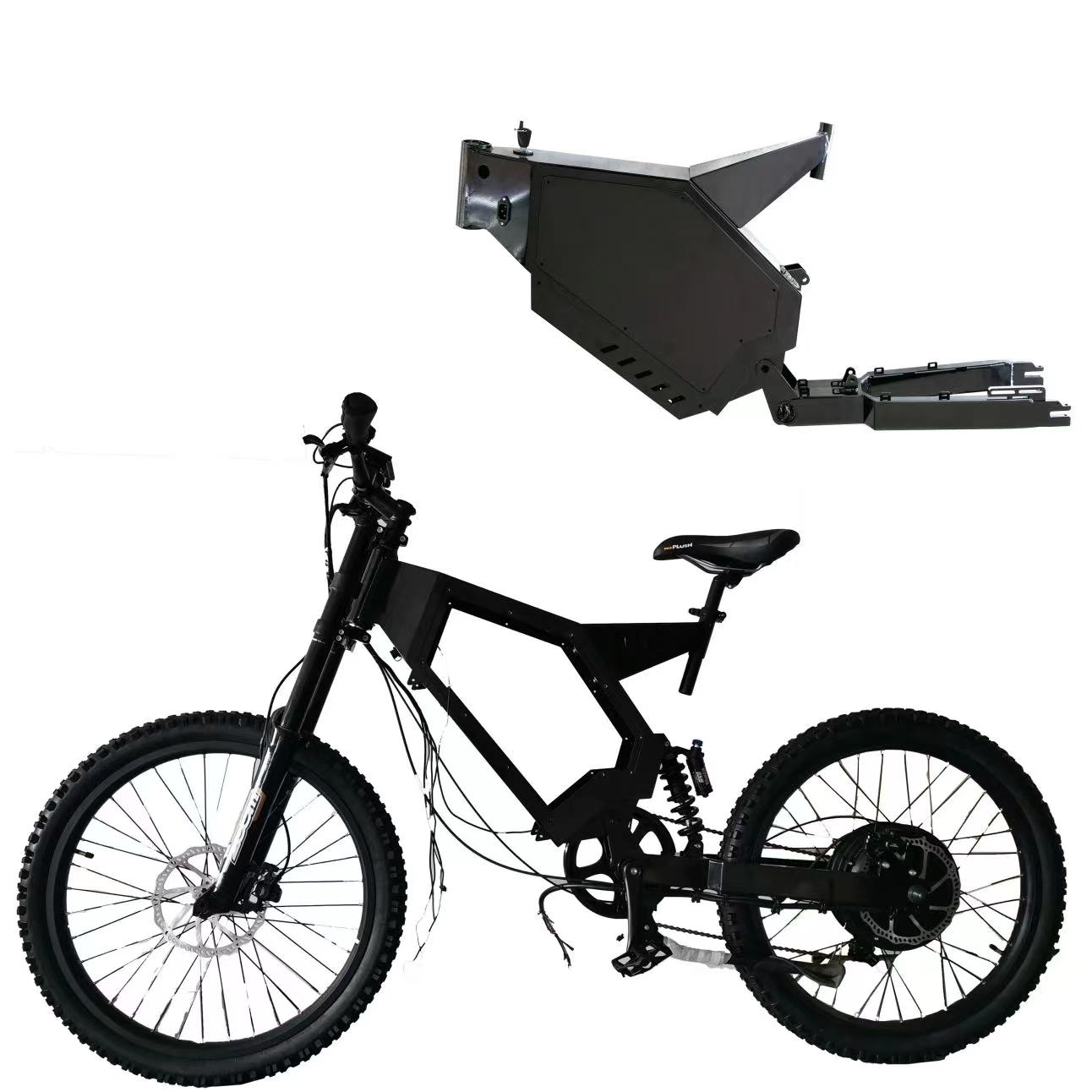 Elektrofahrrad Stahlrahmen Off – 3000W Stealth Bomber Motor Bewertung und Preis