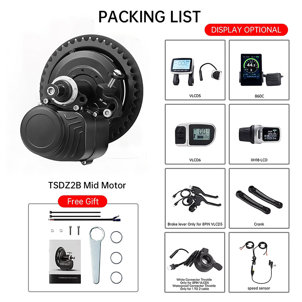 Tongsheng TSDZ2B BB 120 mm 100 – High Torque Brushless Mid Motor Kit Bewertung und Preis